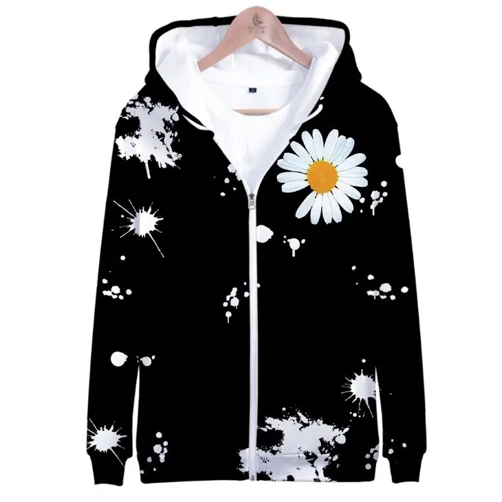 Gdragon Daisy худи на молнии 3D G Dragon Лидер продаж Harajuku мужские худи граффити Daisy дизайн для взрослых и детей с рисунком