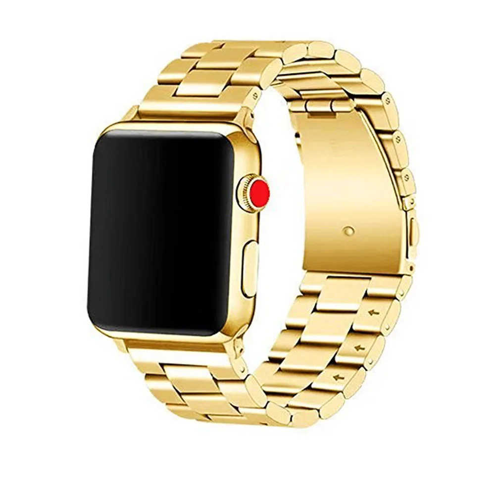 Браслет из нержавеющей стали для Apple Watch series 12 3 42 мм 38 металлический ремешок iwatch 4 5