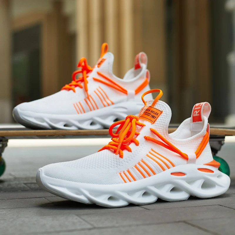 Couple Shoes Light Platform Sneakers Men Mesh Breathable Running Mens Unisex Twist-Bottom