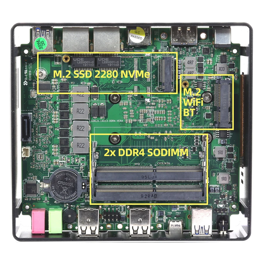 Mini PC Intel Core i7 10510U 2*DDR4 M.2 SSD NVMe Windows 10 Dual-Band WiFi Bluetooth 4.0 HDMI DP 4K 60Hz USB Type-C 2*Ethernet-3
