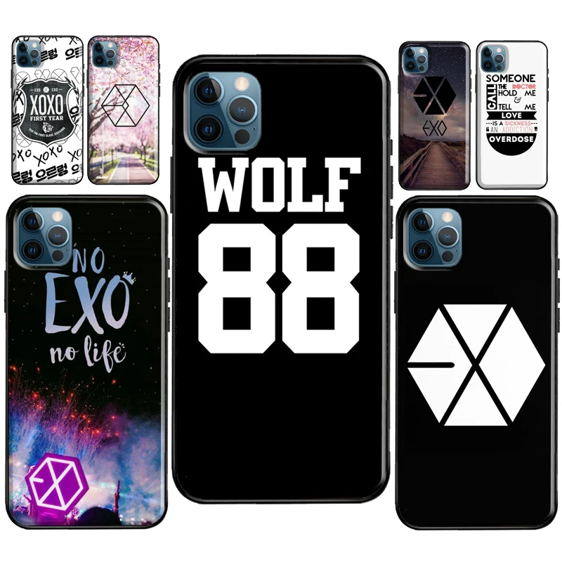 Чехол EXO с логотипом группы KPOP Boy для iPhone XR X XS Max SE 2020 6S 8 7 Plus чехол 12 mini 11 Pro |