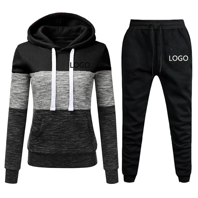 Женский спортивный костюм из 2 предметов флисовая толстовка с капюшоном и штаны