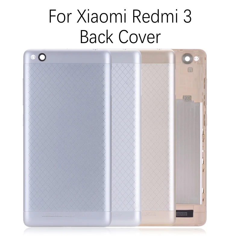 Оригинальная задняя крышка Корпус для Xiaomi Redmi 3 задняя крышка Батарея двери с Мощность Voluem кнопка, запасные части