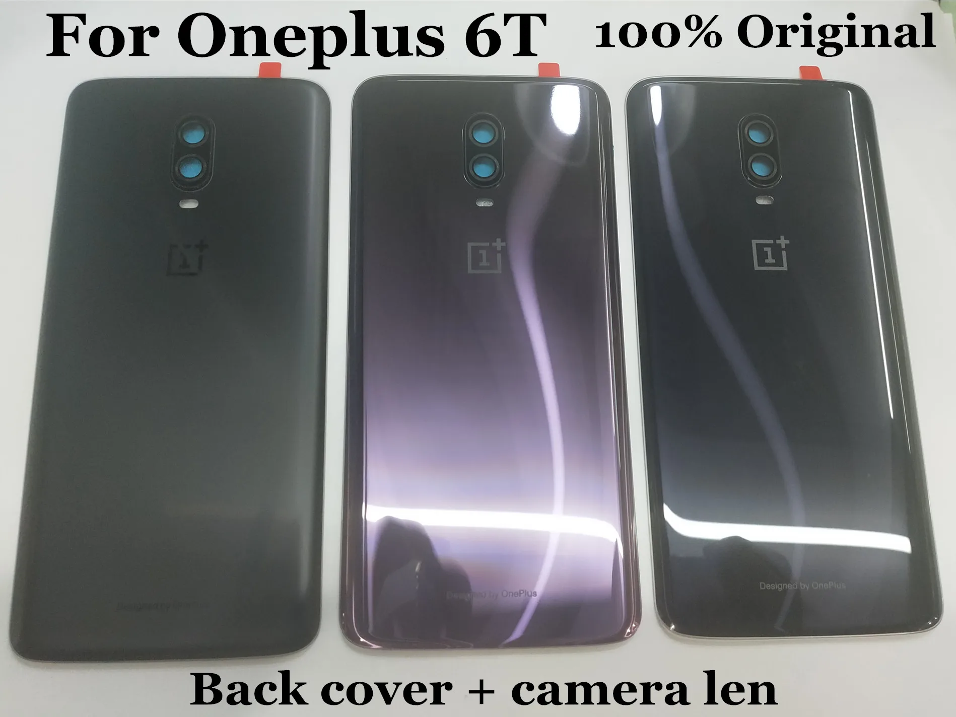 Материал стекло задняя крышка корпуса для one plus oneplus 6T SIX Задняя крышка батареи чехол+ объектив камеры запасные части
