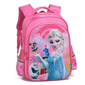 

Disney Children's Elsa School Bag Cartoon Princess frozen Backpack 3D SchoolbagsChildren's Books Bags