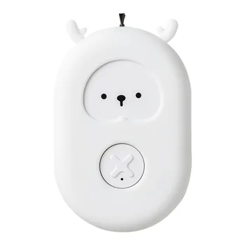 

Personal Wearable Air Purifier Necklace Cartoon Mini Portable USB Air Freshner Ionizer Negative Ion Generator White