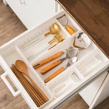 

Kitchen Drawer Organizers Trays with 2 Different Sizes Versatile Organizers Layout Storage for Kitchen Office Dresser Bedroom