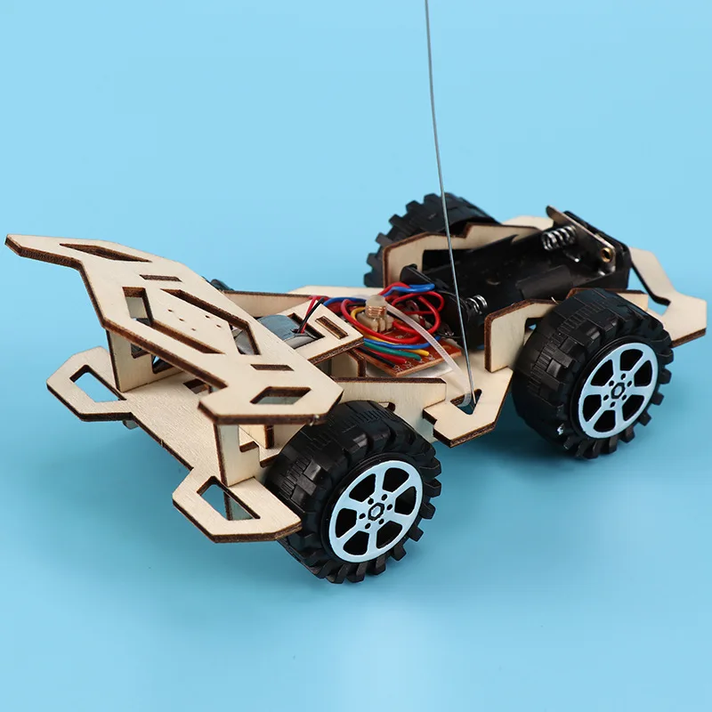 DIY RC Car Kids Toys Assembly Building Vehicle Toys Battery Powered Educational Toy Wooden Scientific Experiment Model Kits DIY RC Car Kids Toys Assembly Building Vehicle Toys Battery Powered Educational Toy Wooden Scientific Experiment Model Kits