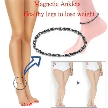

Weight Loss black magnet Anklet Magnetic Therapy Anklet Health Care Magnetic Stretch Anklet For Men Women