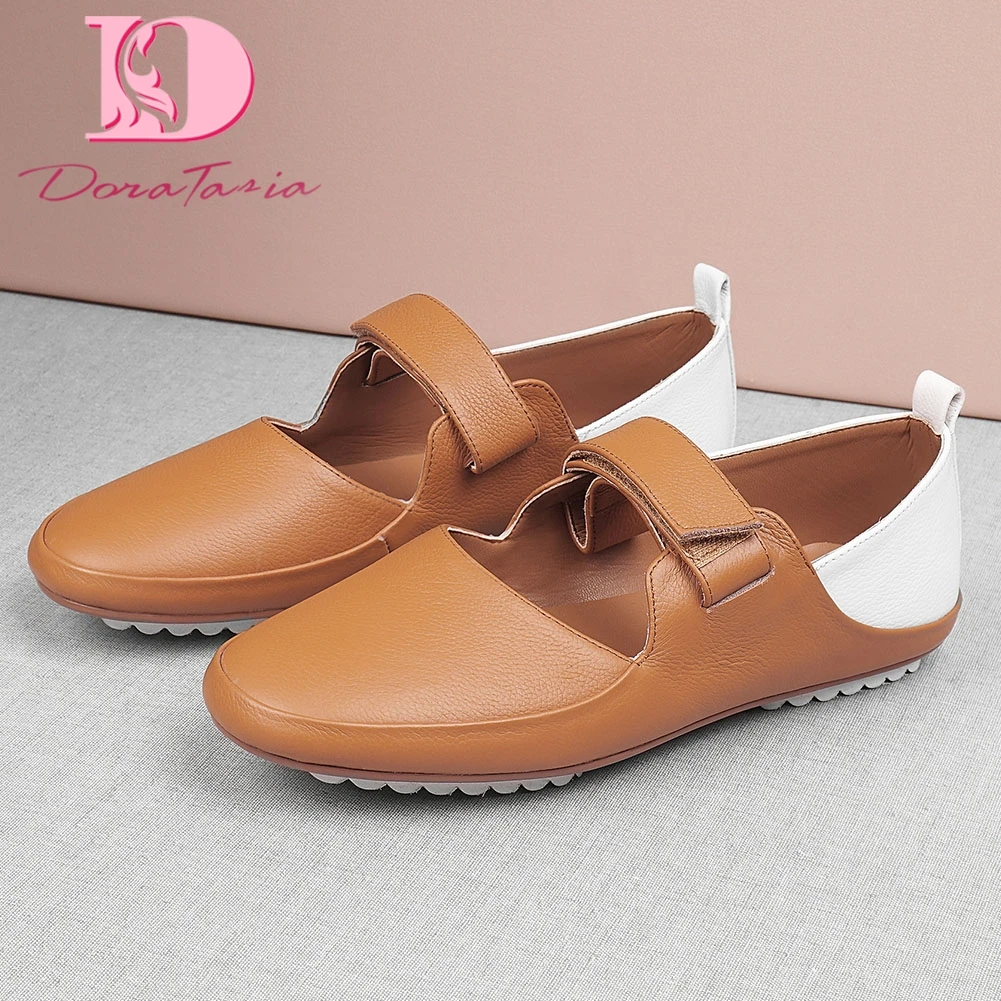 

Doratasia 2020 Dropship Fashion Comfortable Flat Genuine Letaher Cow Skin women's Shoes Sandals