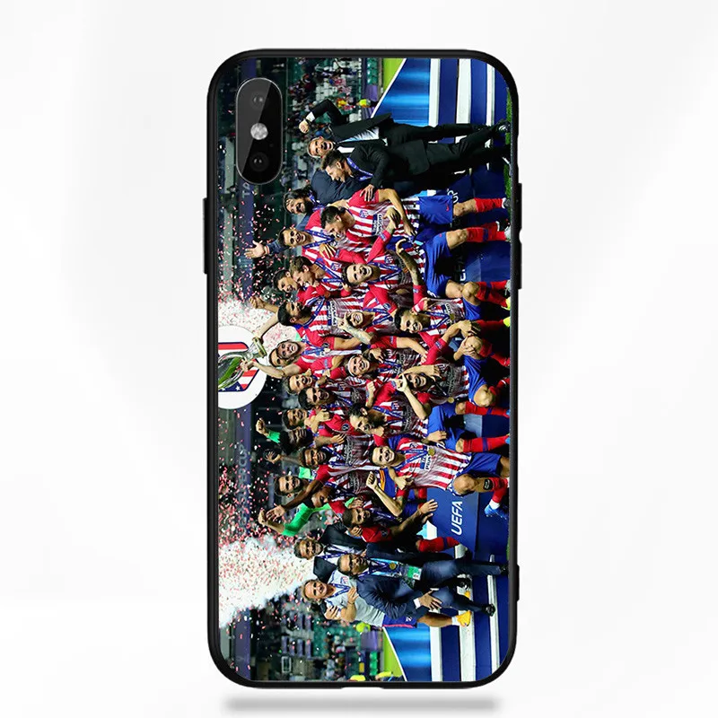 Чехол для телефона Saul для iphone, чехол Atletico Madrid FC DIY, черный мягкий чехол из ТПУ для iphone 11Pro X XR XS MAX 7 8 7plus 6 6S 5S SE 5