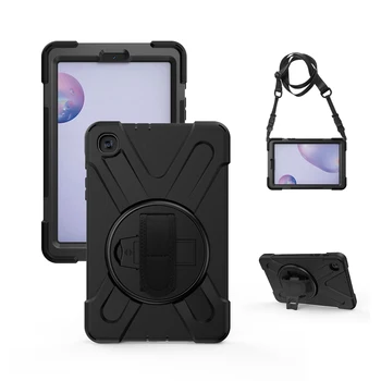 

For Samsung Galaxy Tab Tab A 8.4 2020 T307 shockproof heavy duty armor tablet case rotating bracket Shoulder strap cover