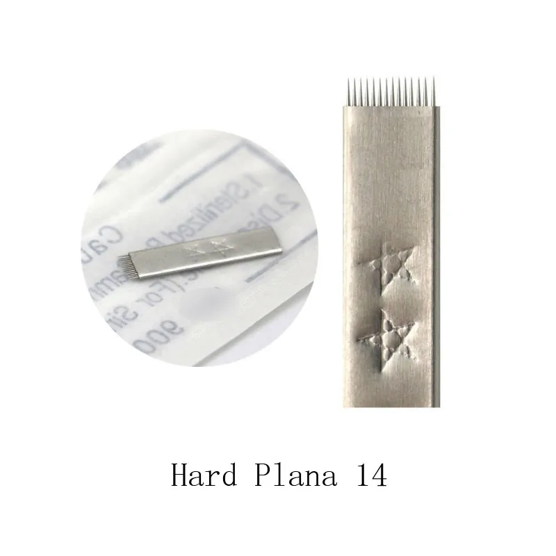 14 Pins Flat Needles Blades Tattoos Needle Permanent Manual Eyebrow Makeup Microblading Pens |