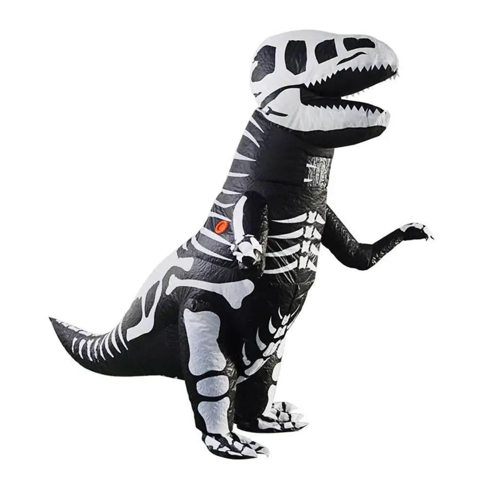Надувной костюм динозавра с черепом, T-REX, взрослый костюм Юрского периода для косплея, подарок, надувной костюм динозавра