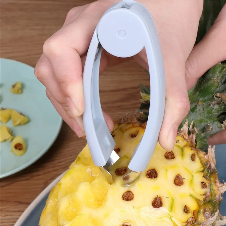 Pelador Y Cortador De Piña De Acero Inoxidable - Herramienta De Cocina Para Pelar, Descorazonar Y Rebanar