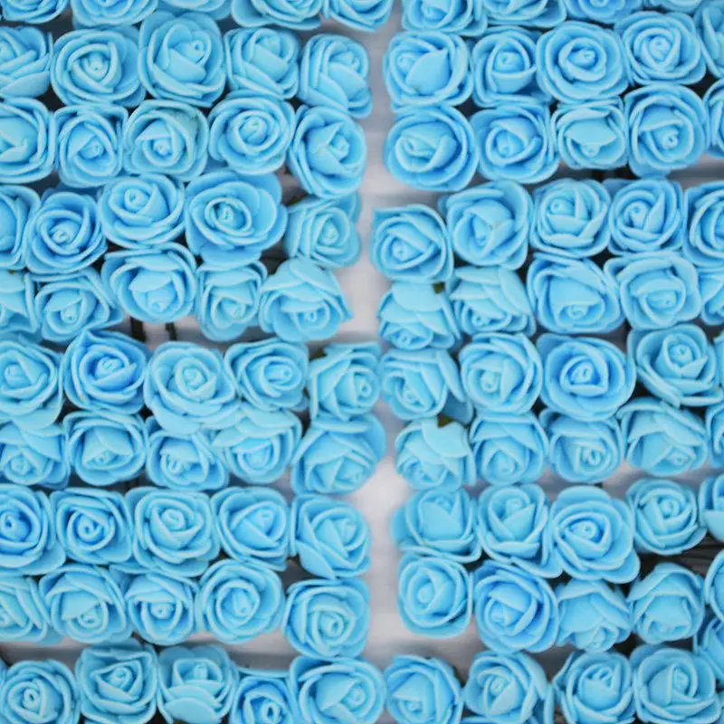 36/72/144 шт. 2 см искусственные розы PE Поролоновый букет цветов для Baby Shower или для вечеринки по случаю дома Свадебные украшения DIY ВЕНОК в форме искусственных цветов