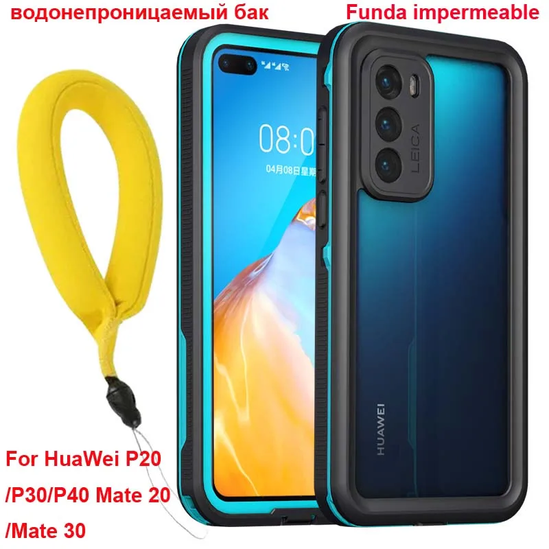 

IP68 Underwater phone Case for Huawei P20 P30 P40Pro Covers Shockproof Diving Waterproof Case for P40 Pro Water Proof Cases