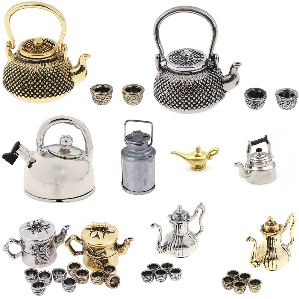 Offre spéciale service à thé théière tasse bouilloire 1: 12 meubles de maison de poupée Miniature vaisselle cuisine bricolage jouet