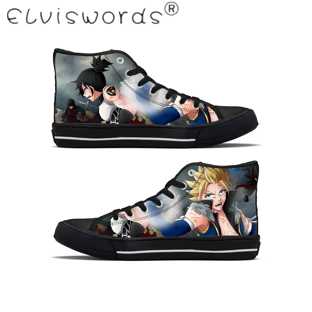 ELVISWORDS обувь из вулканизированной кожи; мужские кроссовки с принтом в виде хвоста; сезон весна-осень; высокие кроссовки на шнуровке; резиновые кроссовки; большие размеры - Цвет: HMP293