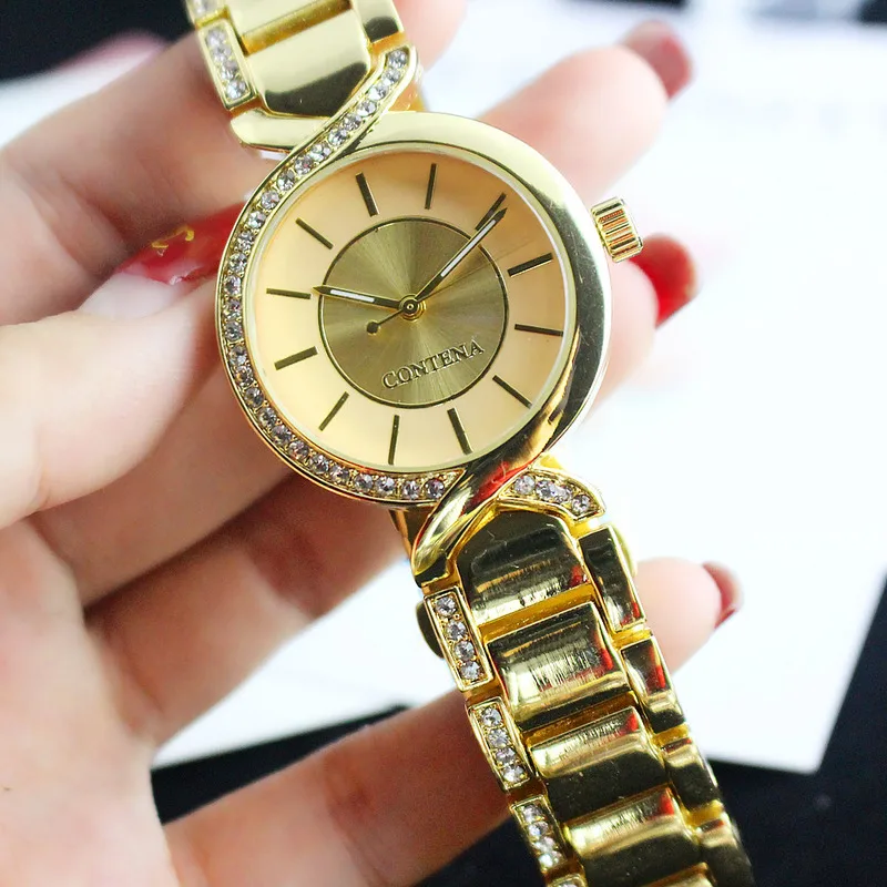6599EYW 3 CONTENA модные роскошные женские кварцевые наручные часы relogios reloj Женские часы - Цвет: 6599EYW 3
