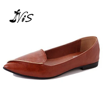 

NIS Women's Ladies Spring Ballet Pointed Toe Flat Bow Boat Shoes Loafers Slip on Flats Comfort Casual Dress Walk Shoes