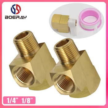 

2pcs 1/8" 1/4" 3 Way Brass Hose Tube Fitting Female and Male Run Tee Joint with NPT Thread(Model 3750)