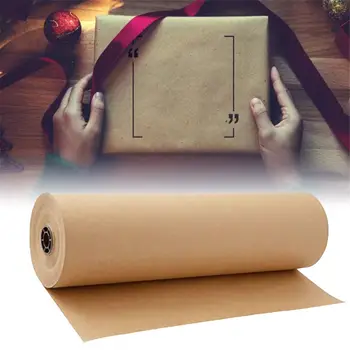 

Kraft Wrapping Paper Roll 30 Meters Brown For Birthday Party Wedding Packaging Decoration High Quality Quick Delivery New