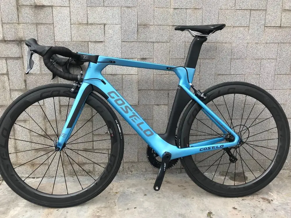 Discount New Technology AEROMACHINE MONOCOQUE one piece Full Carbon Road Complete Bike Road Bicycle Frame wheels R8000 Groupset 4
