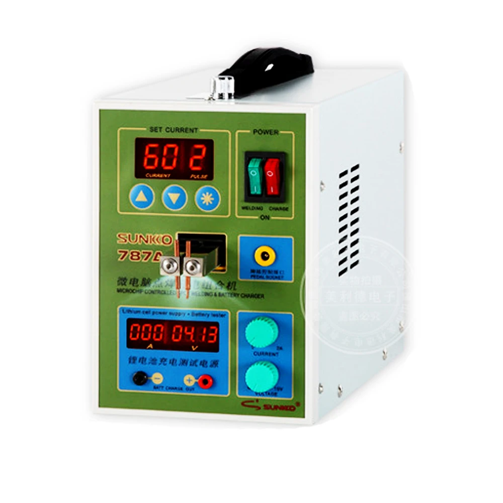

SUNKKO787A+ Battery touch welding machine Double pulse small 18650 battery spot welding machine button battery welding machine
