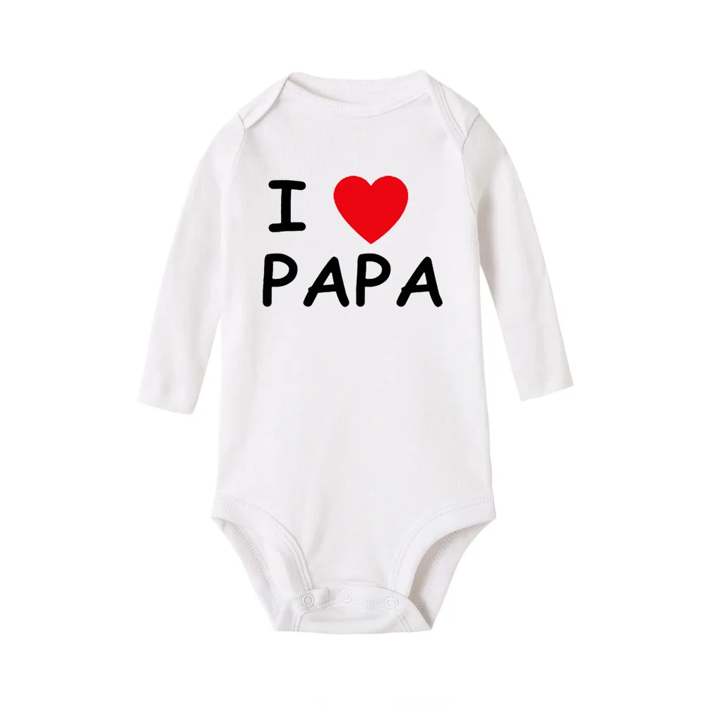 best Baby Bodysuits 0-24m Baby Bodysuit for Newborns Boy and Girls Clothes Long Sleeves I Love MAMA PAPA Twins Baby Clothes Kids Jumpsuit Bodysuit Baby Bodysuits Fur Baby Rompers