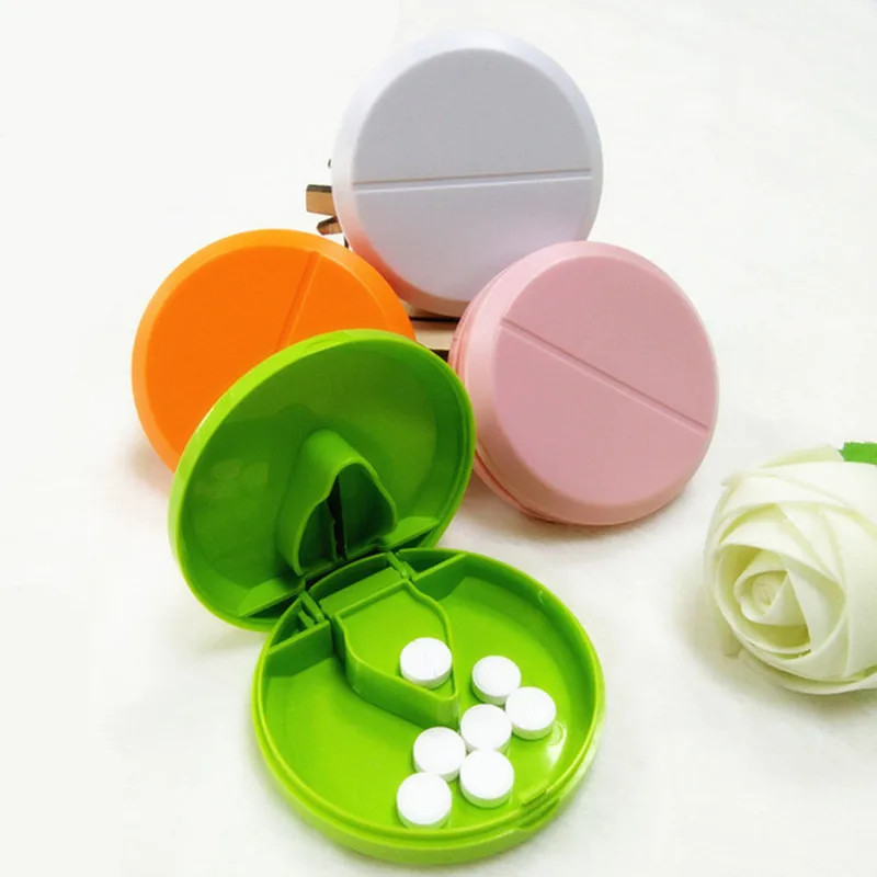 

Portable Mini Small Pill Cutter Splitter Divide Pill Storage Container Case Medicine Cutter Compartment Box Holder Pill Splitter