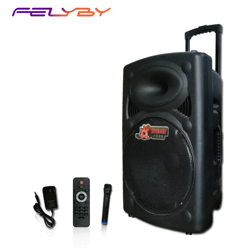 FELYBY 15 дюймовый караоке Bluetooth микрофон динамик для свадьбы/активного отдыха