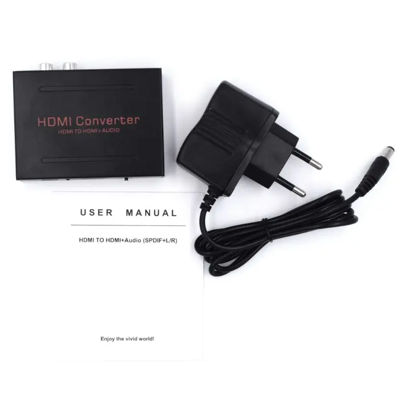 Профессиональный 1080P HD HDMI аудио экстрактор сплиттер адаптер HDMI к HDMI и оптический SPDIF+ RCA L/R конвертер D08A