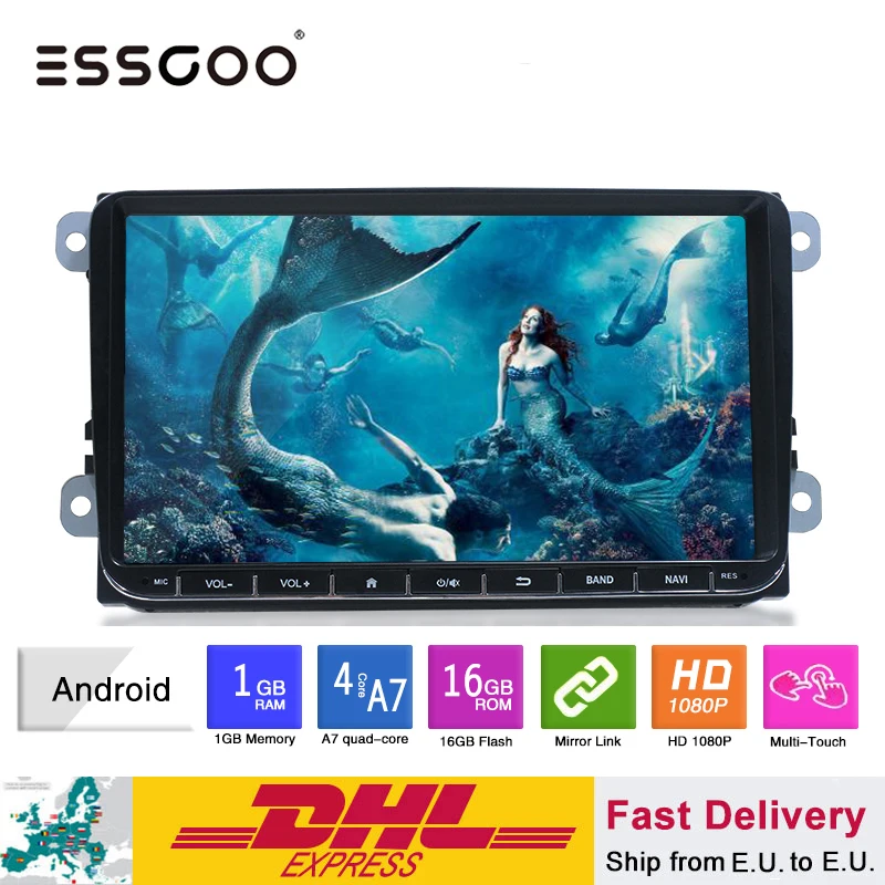 Essgoo Android 9 ''автомобильный мультимедийный плеер GPS навигация 2 din Авторадио 2din стерео видео MP5 автомобильное радио для Volkswagen универсальное Essgoo Android 9 ''автомобильный мультимедийный плеер GPS навигация 2 din Авторадио 2din стерео видео MP5 автомобильное радио для Volkswagen универсальное