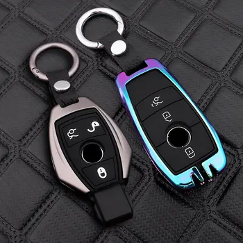 

Zinc alloy silica gel Key Case Cover For Mercedes Benz W203 W210 W211 W124 W202 W204 W212 W176 E Class W213 Accessories Keychain