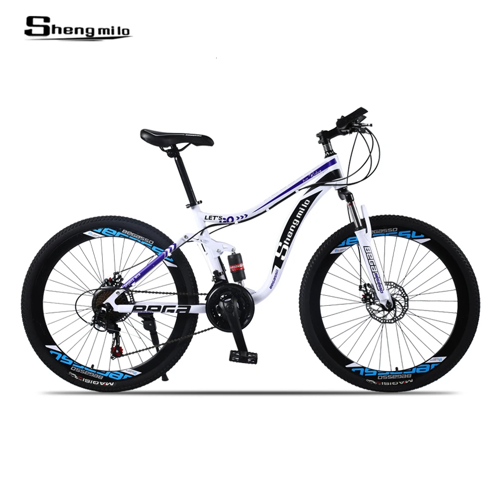 Perfect Shengmilo  mountain bike 26 -inch steel 21 -speed bicycles dual disc brake variable speed street bikes racing bike 9