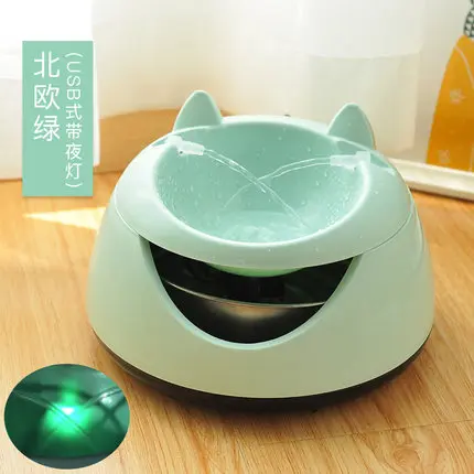 Автоматический светящийся фонтан для домашних животных для кошек фонтан собаки USB Электрический диспенсер для воды питьевой чаши для кошки - Цвет: Белый