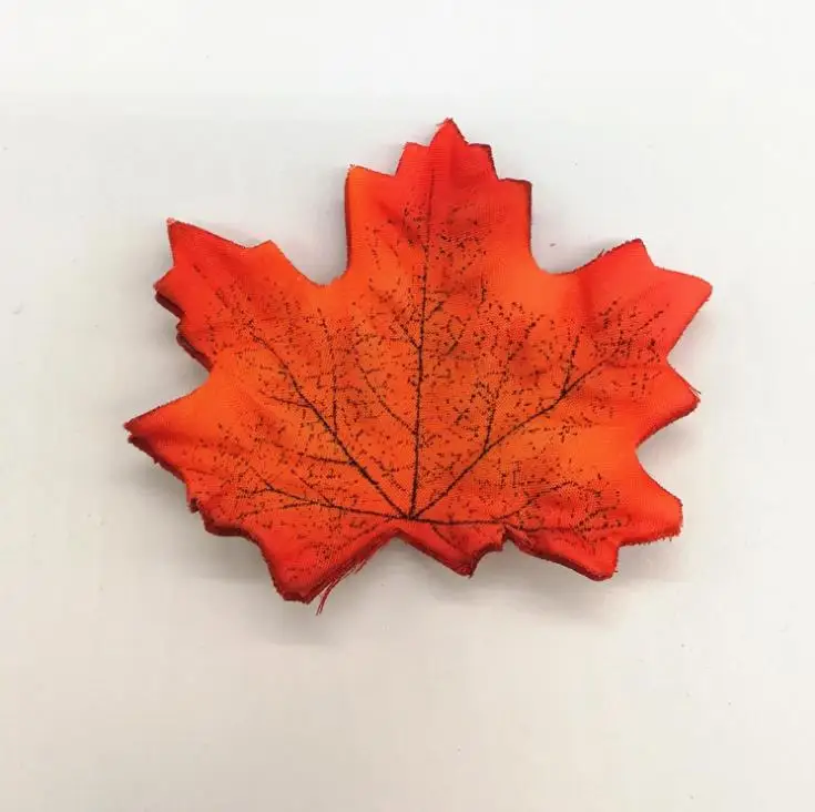 1 12 Colors Artificial Maple Leaf Simulation Decorative Silk Maple Leaves Fake Fall Leaves For Home Wedding Party Decor - Цвет: 1