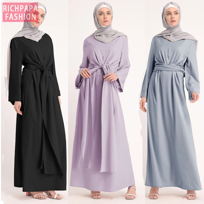 Кафтан абайя мусульманское платье Дубай, Турция Рамадан кафтан Marocain Vestidos бандажные платья Хиджаб турецкий Elbise Исламская одежда
