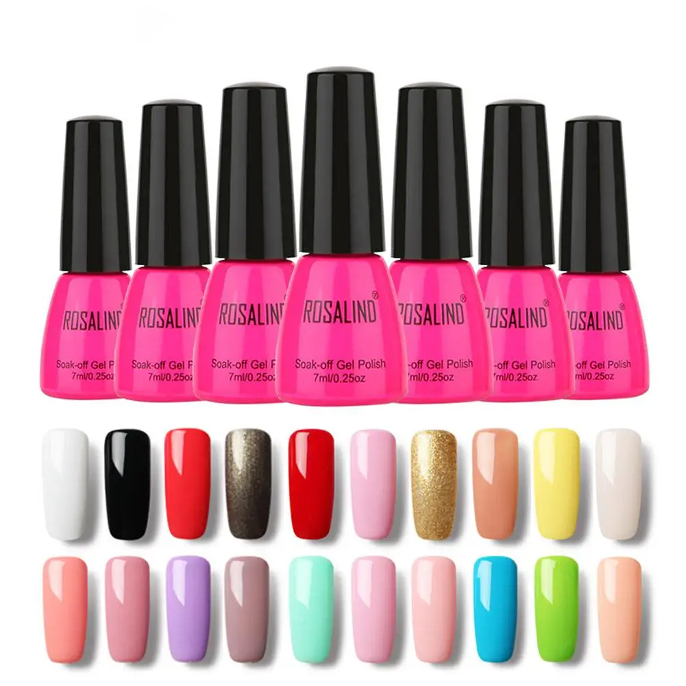 

58 Colors Elegant Long Lasting UV LED Nail Polish Nail Art Beauty Pure Gel Shiny 1 Bottle 7ml Need LED