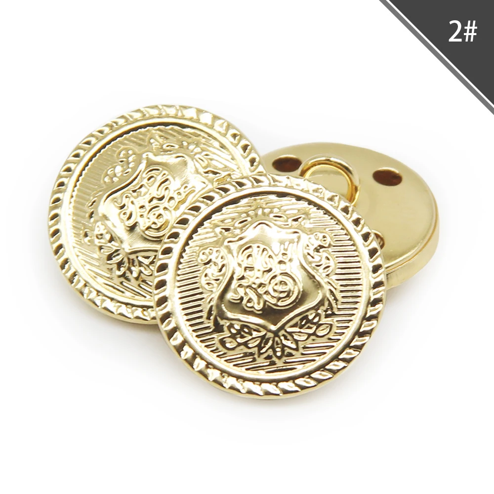 Vintage Copper Metal Button Set - 10pcs for Garment & Craft Sewing