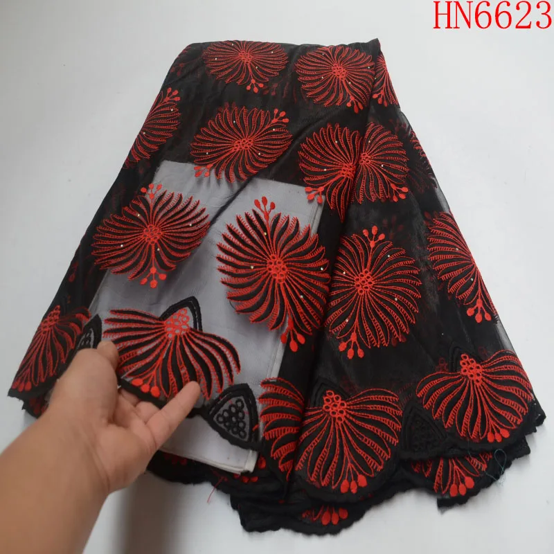 

New Style Red/Black Nigerian 3D Stones Lace Fabric 2019 High Quality Milk silk African Net Lace Fabric Wedding French Tulle Lace