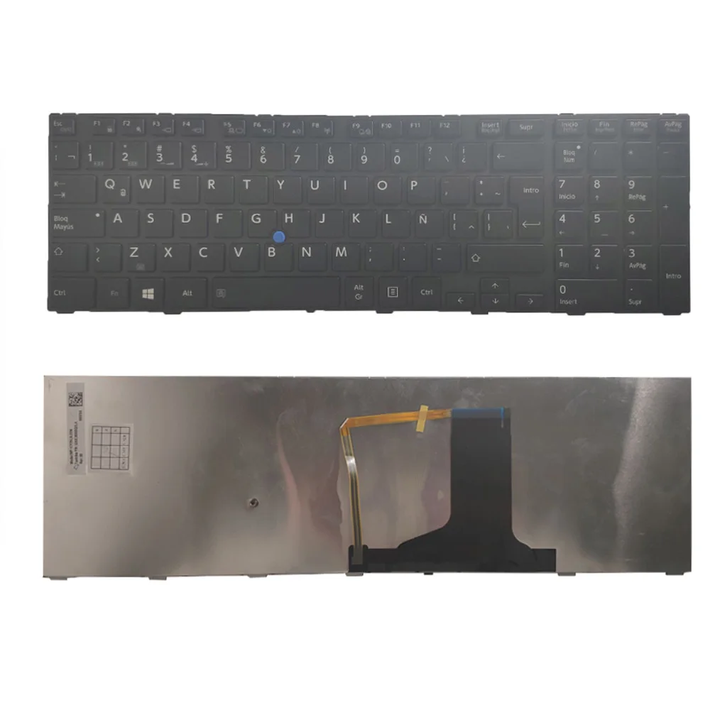 

Backlit Replacement keyboards for Toshiba A50-A W50-A LA Latin fit SP Spanish black with frame blue Track Point MP-13F76LAJ356