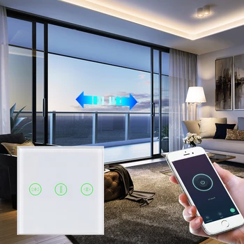 

EU UK curtain switch wifi wall switches Smart Roller Blinds Switch for Curtain motor home smart system