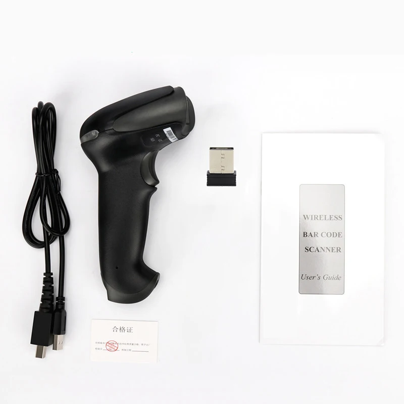GZWEIOU USB портативный ручной сканер штрих-кода лазерный беспроводной сканер штрих-кода для POS и инвентаризации
