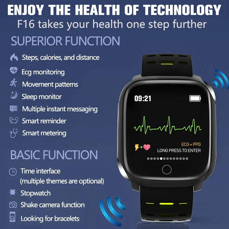 ECG PPG Smart Bracelet Watch Health Wristband Blood Pressure Monitor Smart Band Sport Fitness Tracker Smartwatch Men Women