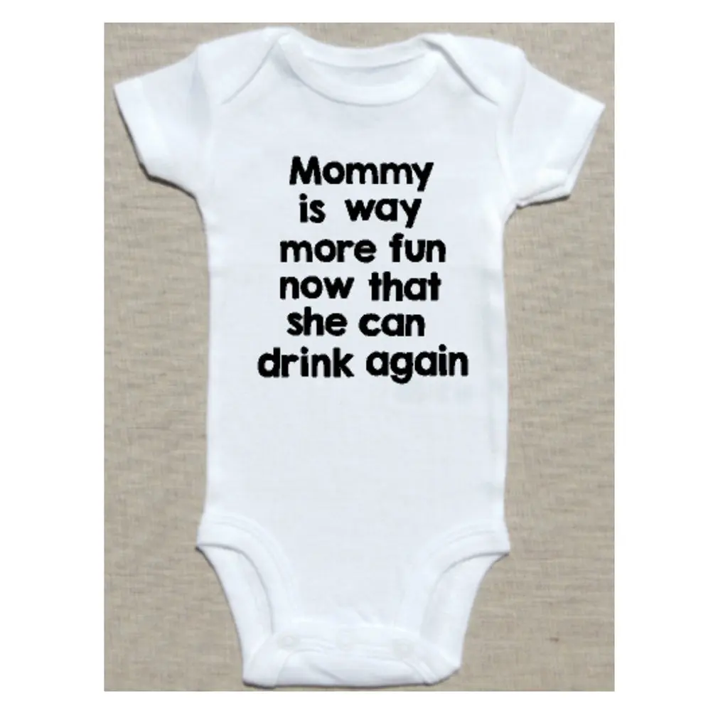 Summer Casual Daily Wear Kids Baby Unisex Letter Printed Short Sleeve Belly Protect Bodysuit Romper Jumpsuit Outfits