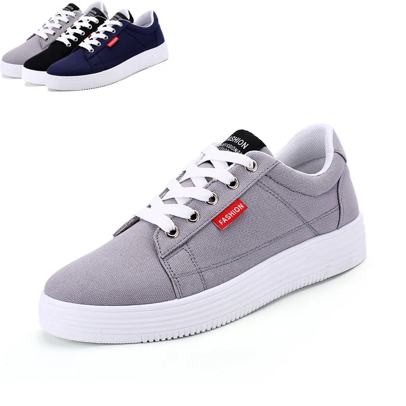 

New Products 2017 Spring And Autumn Canvas Shoes Elevator MEN'S SHOES Versatile Low Top Students Shoes Casual Sports Shoes Cloth