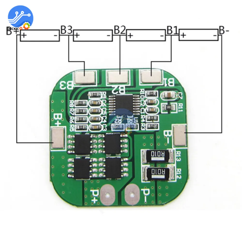 Bms 4S литий ионная плата защиты батареи 14 8 V/16 V 20A для литиевых LicoO2 Limn2O4 18650 LI