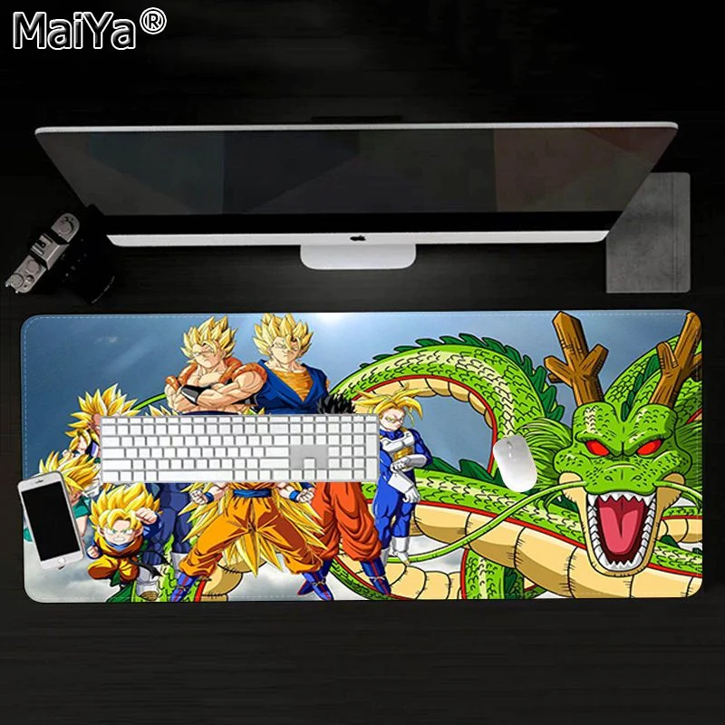 Lock Edge 30x80cm Maiya Cool New Dragon Ball Z прочный резиновый коврик для мыши коврик большой коврик для мыши клавиатуры коврик - Цвет: Lock Edge 30x80cm